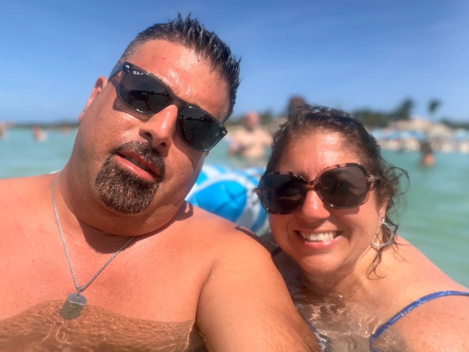Nicole Mendys and Jay Urbaniak enjoying the water together